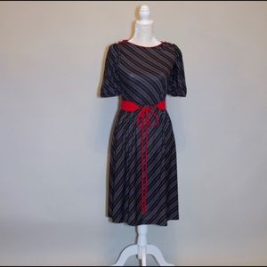 1970’s Vintage Striped Dress with Belt